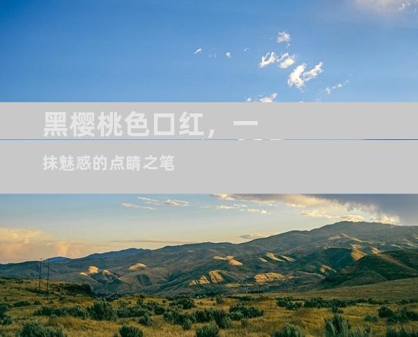 黑樱桃色口红，一抹魅惑的点睛之笔